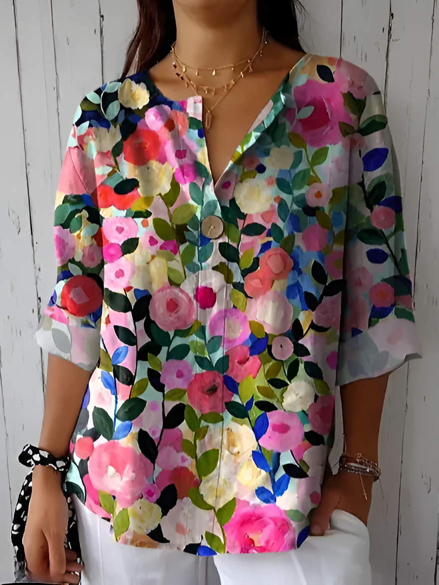 Eva™ | Färgglad och Raffinerad Blus