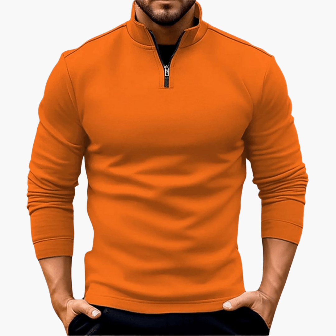 Sweatshirt med dragkedja för herr – sportig & bekväm