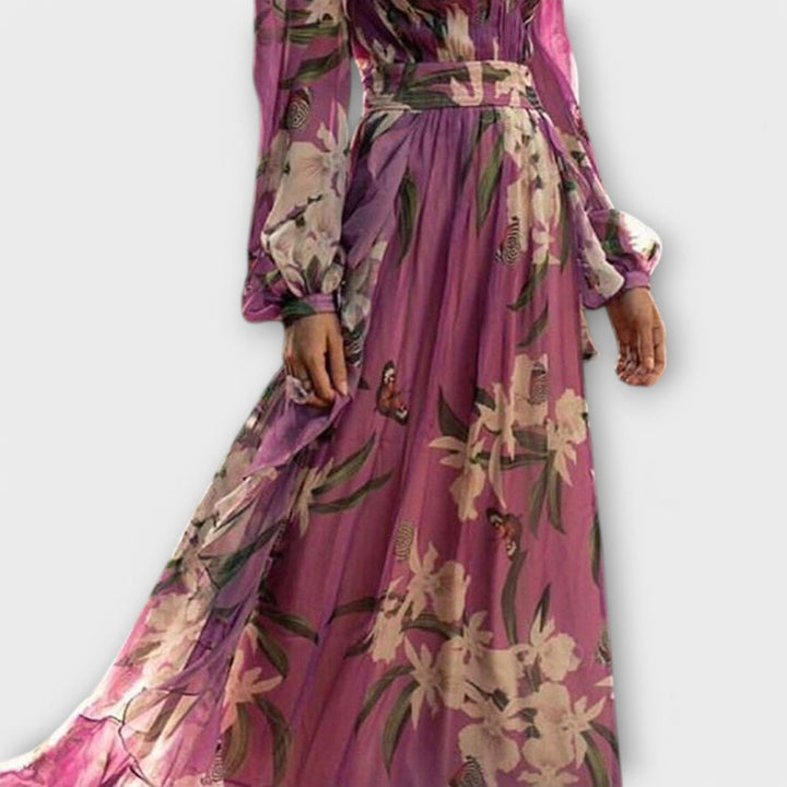 Högkvalitativ elegant maxiklänning