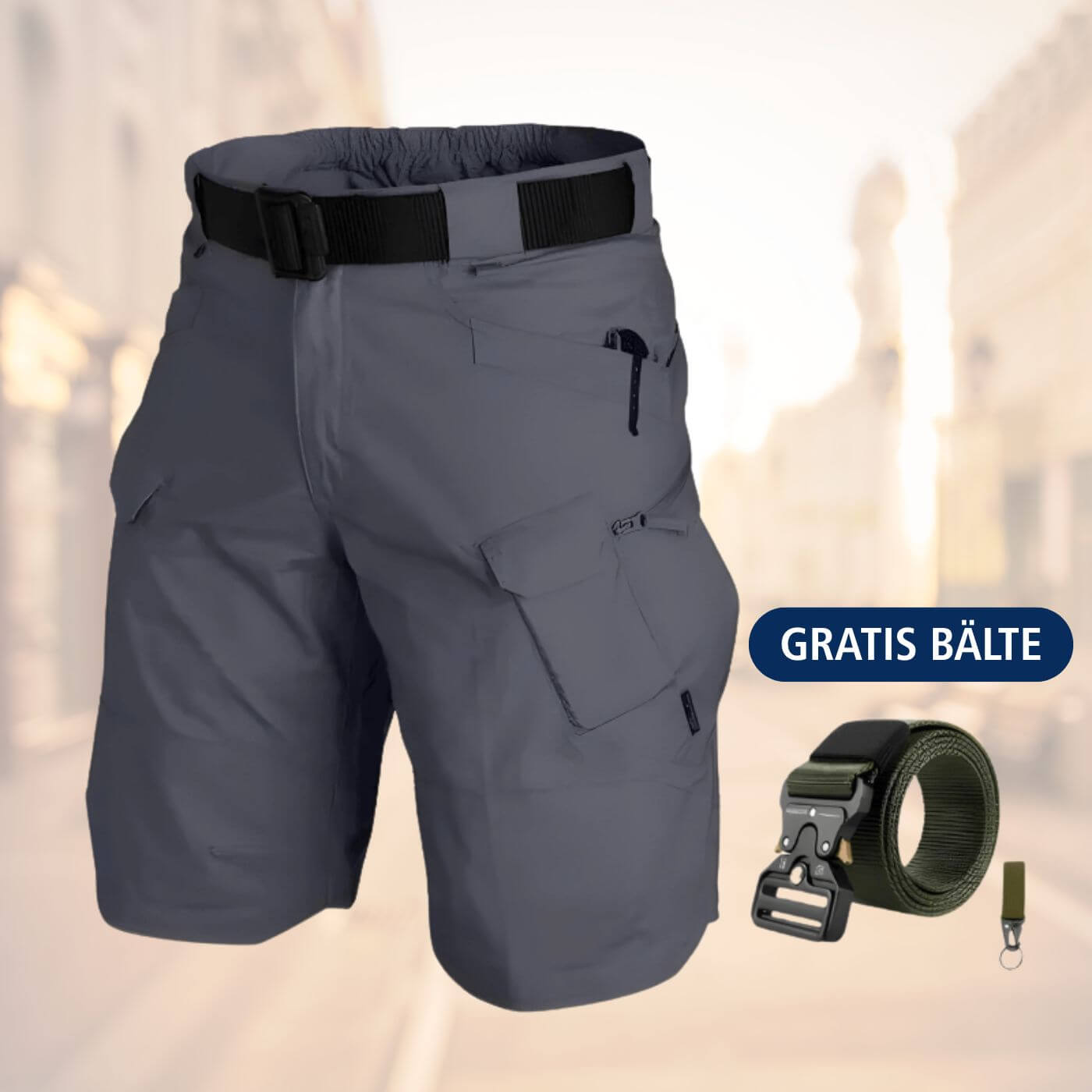 Einar – Cargoshorts med Flera Fickor