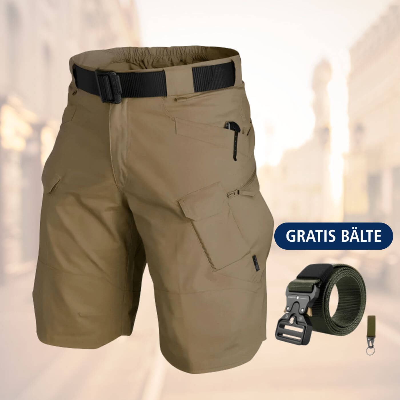 Einar – Cargoshorts med Flera Fickor