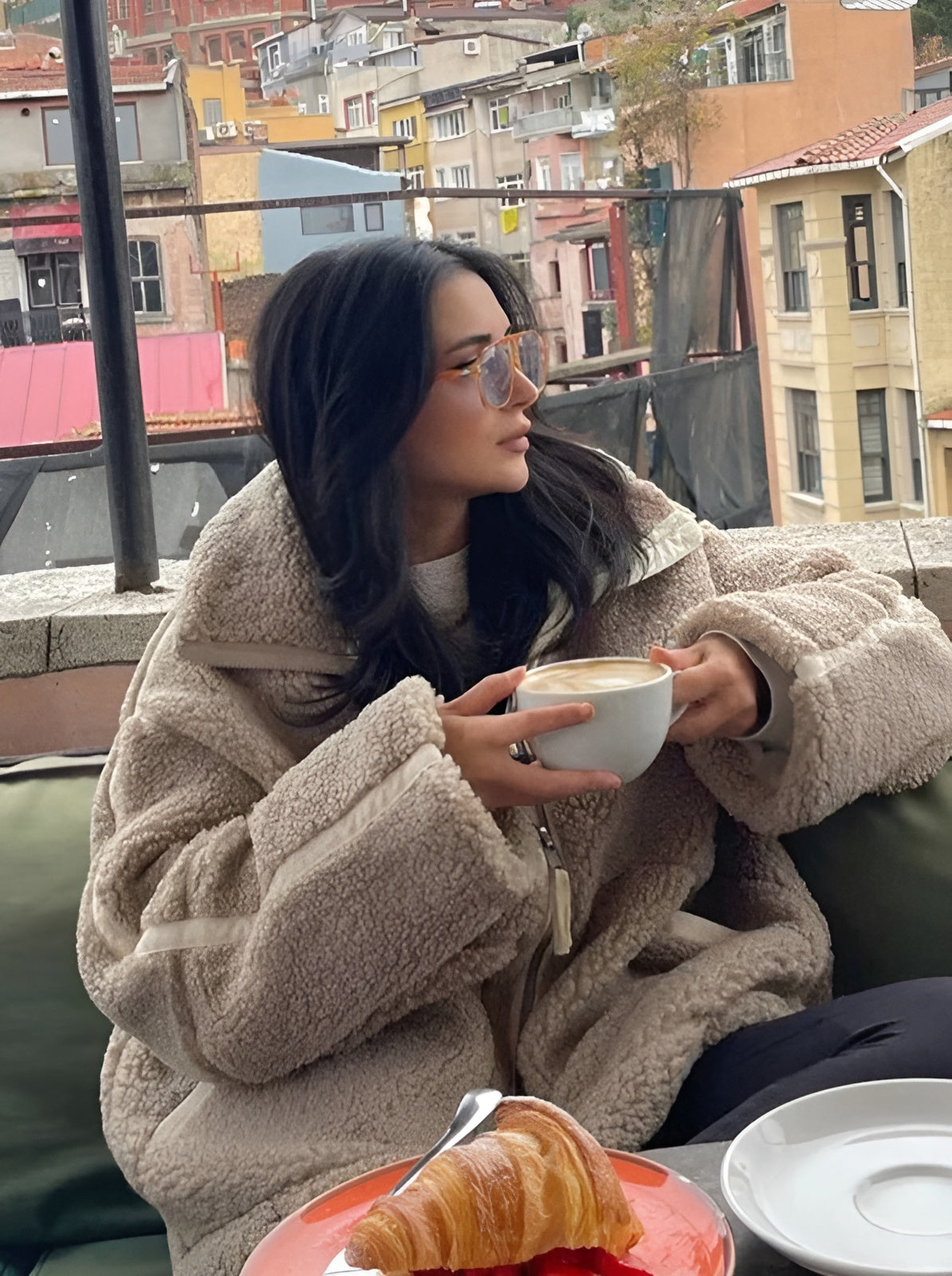 Hanneke | Oversized teddyjacka