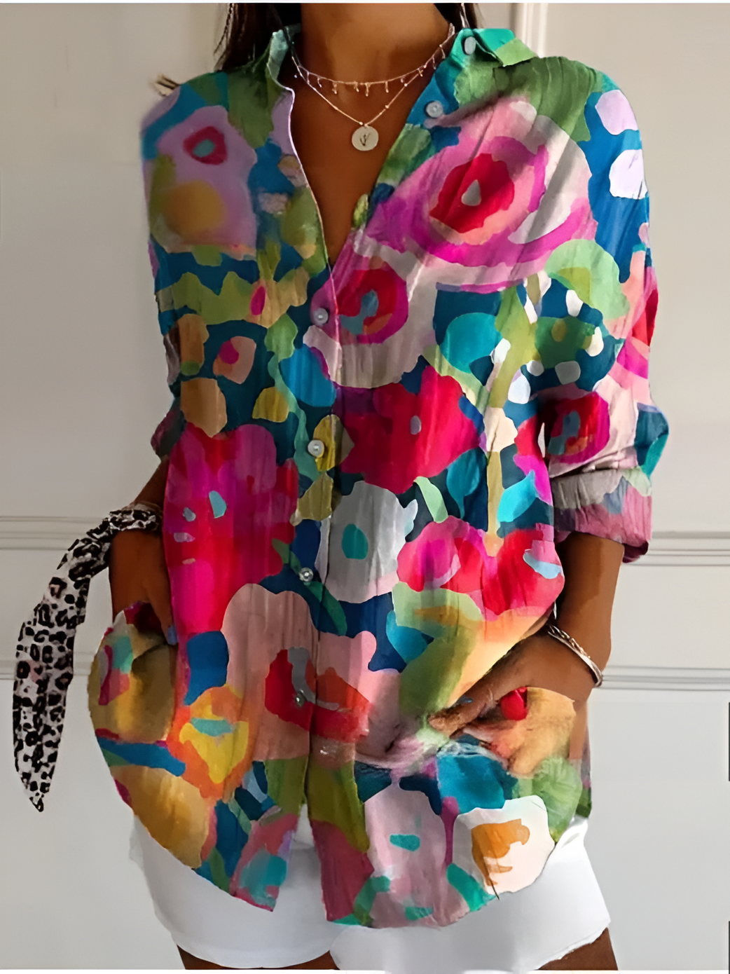 Hélène™ | Färgglad och Raffinerad Blus