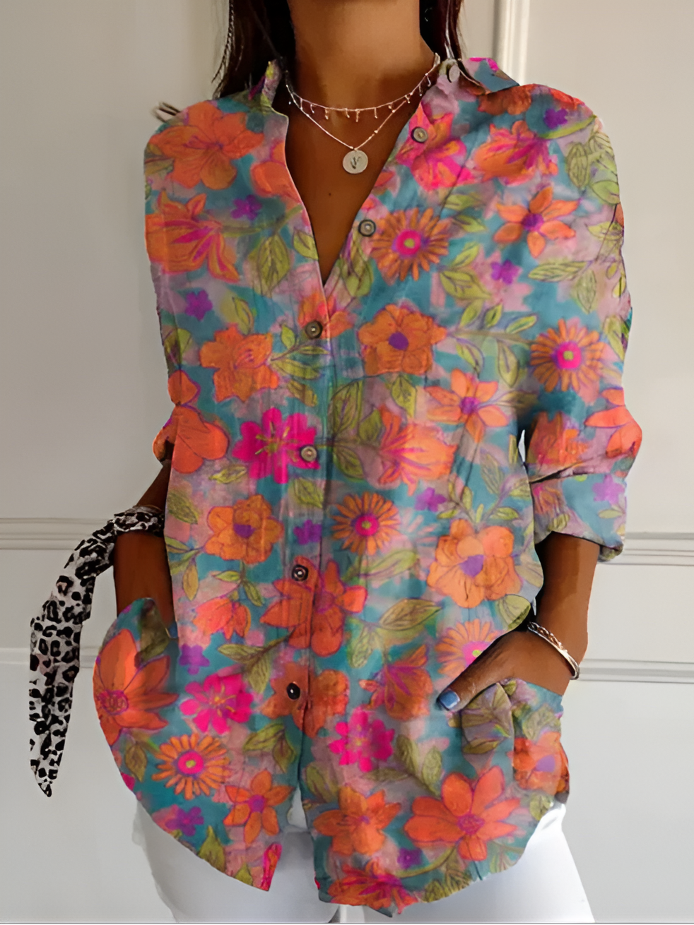 Martine™ | Färgglad och Raffinerad Blus