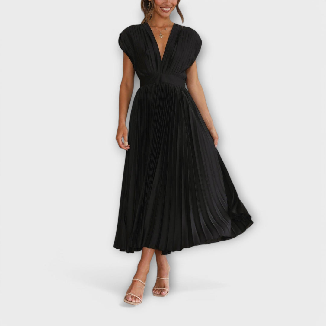 Maria – Elegant veckad klänning