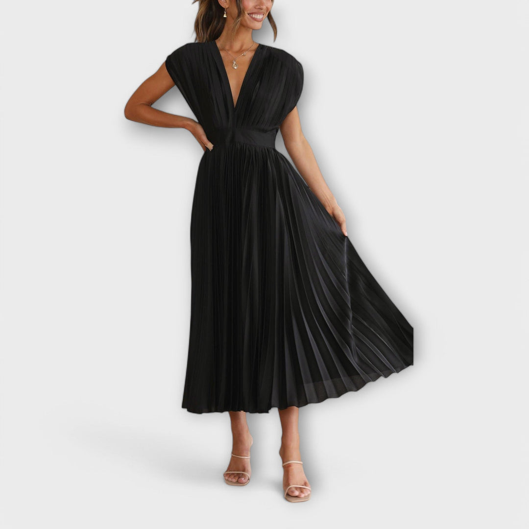 Maria – Elegant veckad klänning