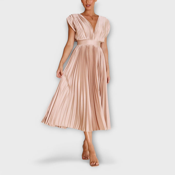 Maria – Elegant veckad klänning