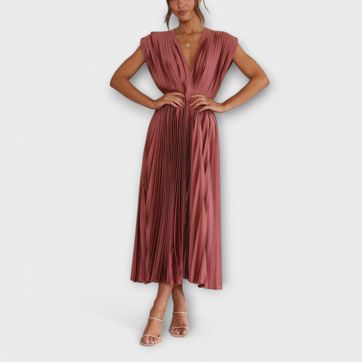 Maria – Elegant veckad klänning
