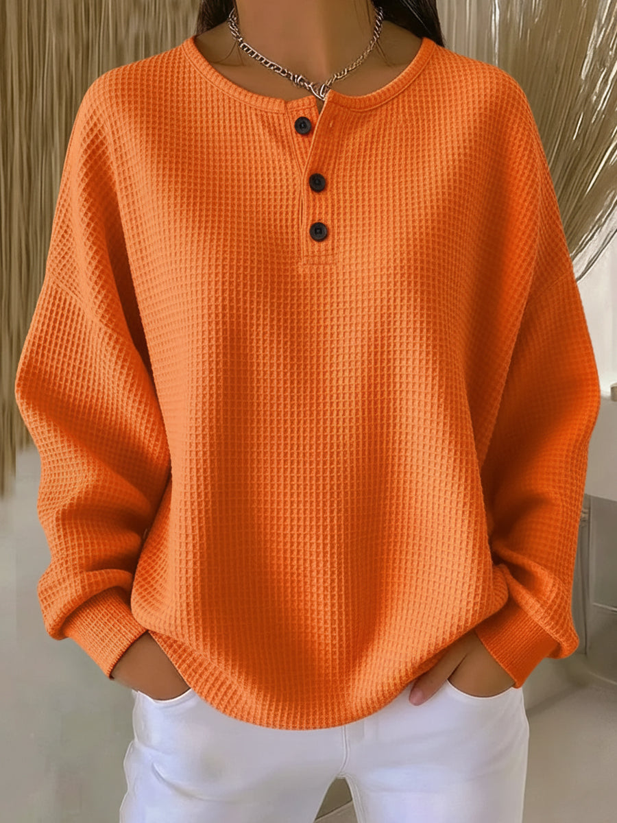Anne | Avslappnad Sweatshirt med Krage