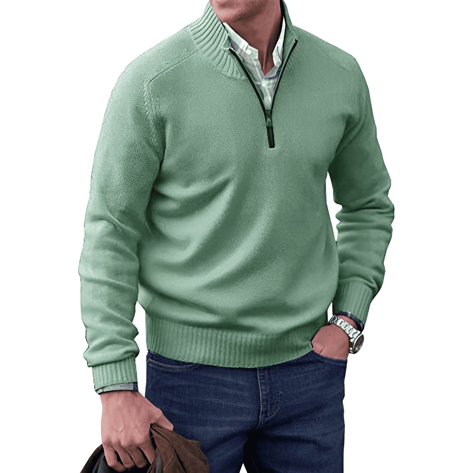 Sandro | Elegant Cashmere Sweater med Dragkedja