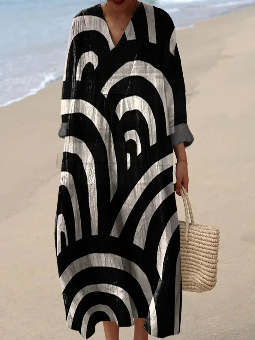 Konstinspirerad Klänning – Naturlig Skönhet Som Fångar Uppmärksamhet