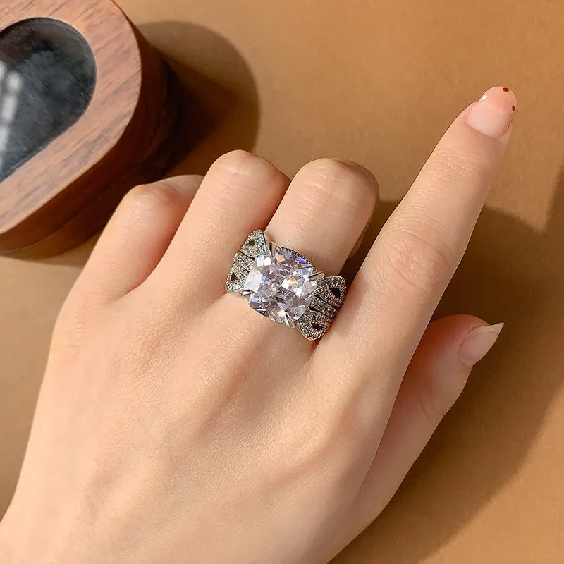 Vintage halo ringuppsättning | vitguld