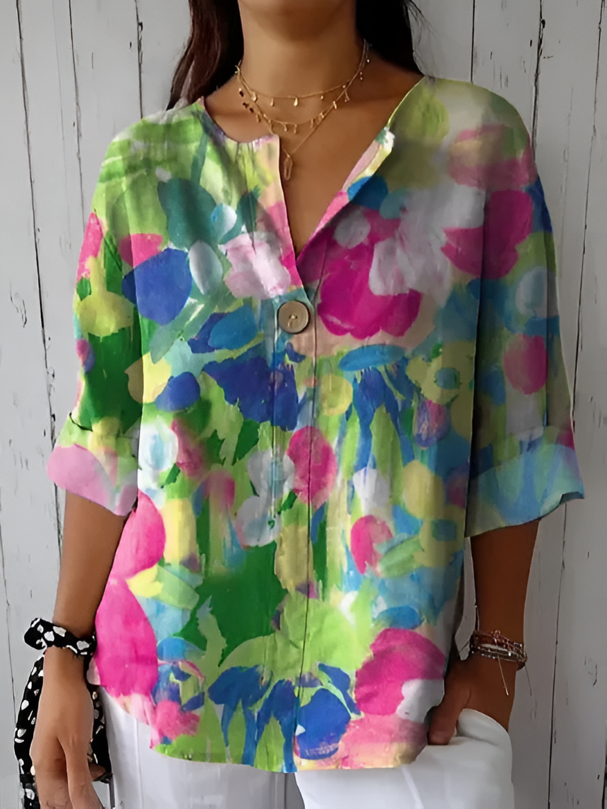 Eva™ | Färgglad och Raffinerad Blus