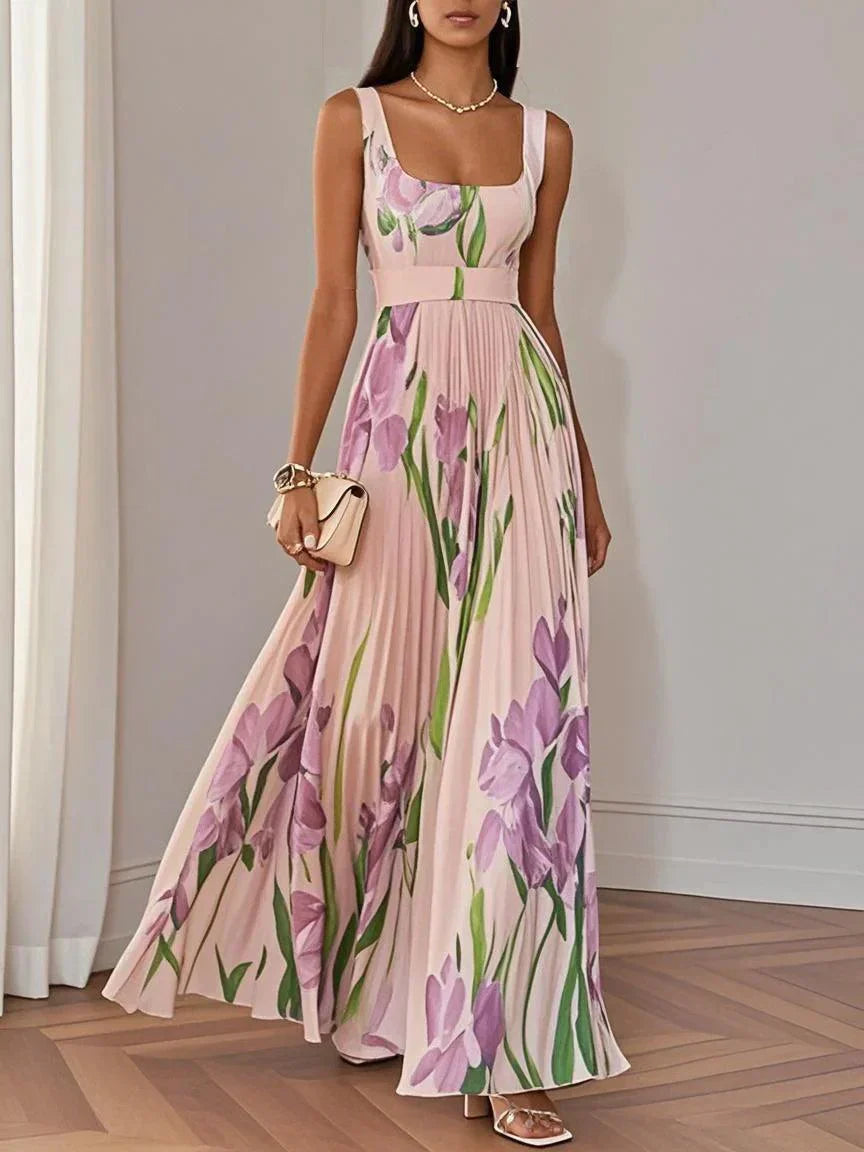 Revina™ Elegant blommig maxiklänning