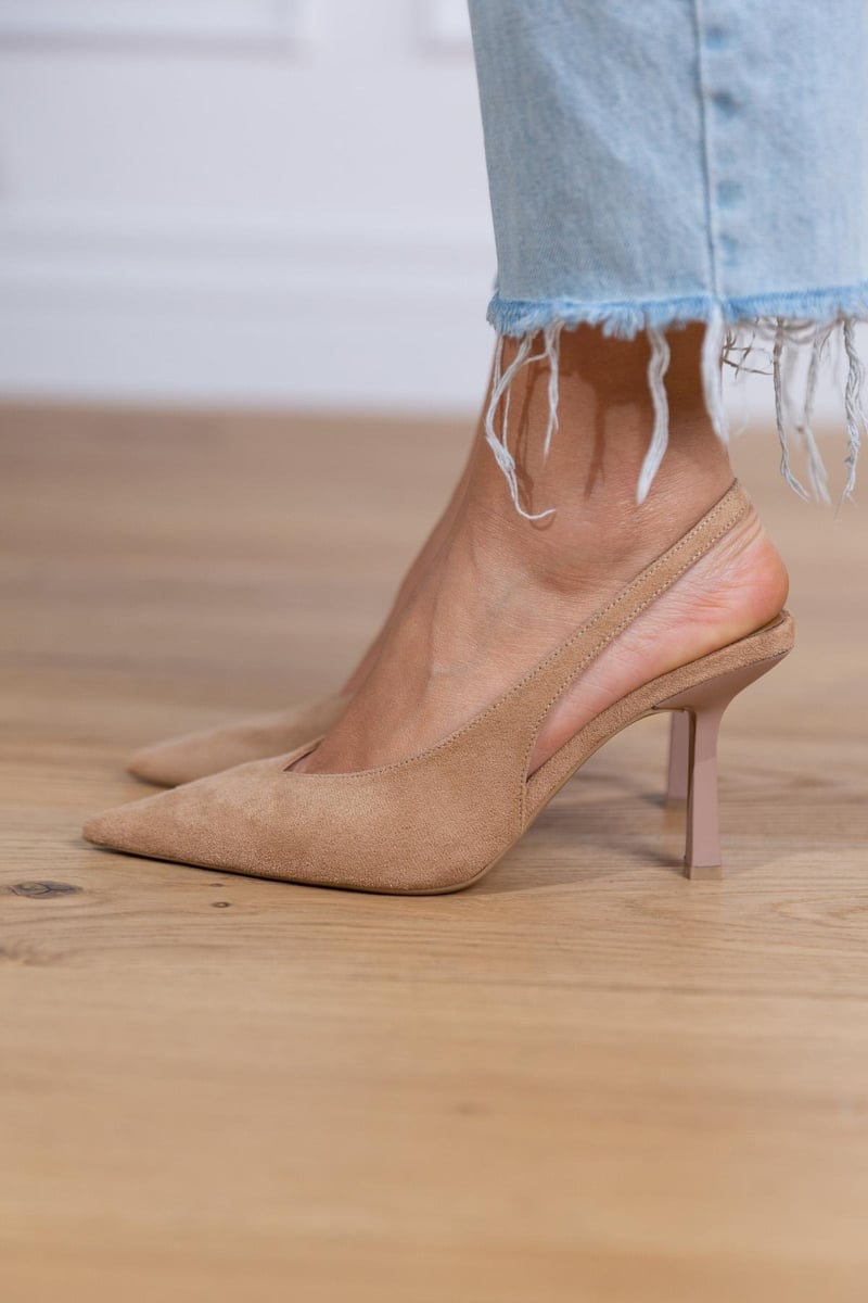 Claudia™ | Eleganta nude slingback skor